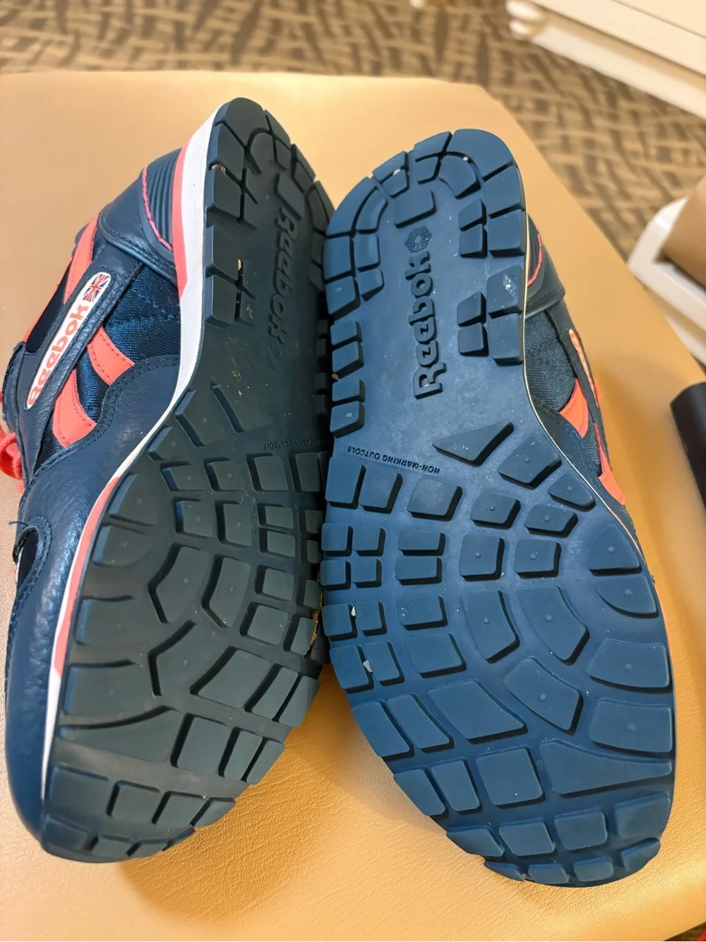 Reebok GL 6000 Women’s Low Top Lace Up Athletic Sneakers Navy/Orange Sz 7.5